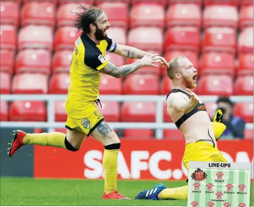  ?? PICTURES: Action Images ?? GONE FOR A BURTON: Albion’s Liam Boyce celebrates their second goal