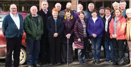  ?? Photo by Michelle Cooper Galvin ?? Mary and Gerald O’Sullivan of Glenvcar Post Office with Vincent O’Shea, Florrie O’Sullivan, Cllr Michael Cahill, Nora O’Mahony, Nora Foley, Breda Breen, Bridget Foley, Cllr Norma Moriarty, Maureen Garrtry (bacK) Bernard Vroom, Dan Foley, Tim O’Shea,...