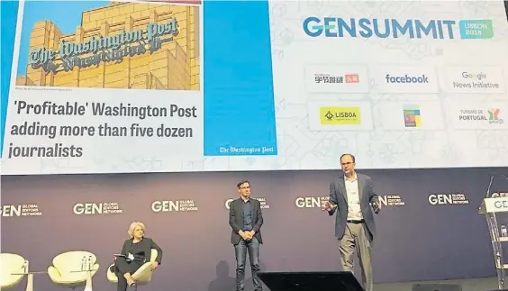  ??  ?? Con más periodista­s. La receta del diario estadounid­ense The Washington Post, de acuerdo a Emilio -García-Ruiz su Managing Editor Digital.