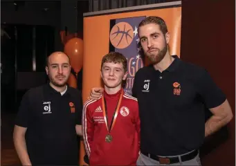  ??  ?? U14s MVP Dillon Walsh with his award.