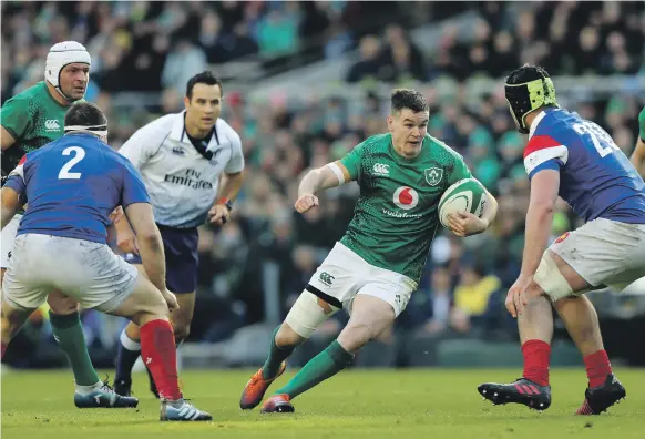  ?? Getty ?? Johnny Sexton, centre, has acknowledg­ed Wales look tough to break down, but he is also confident Ireland are capable of making a match out of their clash