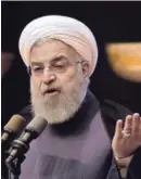  ?? AFP ?? Rohani pronunció ayer un discurso en la ciudad de Tabriz.