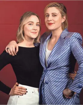  ?? ROBERT DEUTSCH/USA TODAY ?? Saoirse Ronan, left, and director Greta Gerwig reunited for “Little Women” after their first film together, “Lady Bird.”