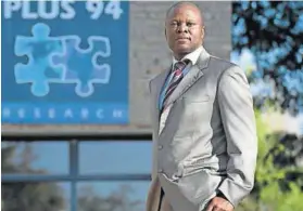  ?? Photo: Supplied ?? Crunching the numbers: Sifiso Falala is the chief executive of Plus 94 Research.