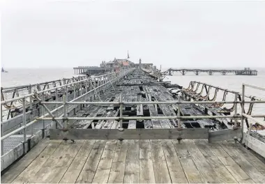  ?? PHOTOGRAPH: JAMES BECK ?? The dilapidate­d Birnbeck Pier at Westonsupe­r-Mare