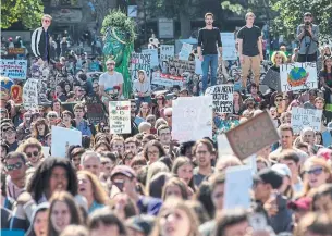  ?? RICK MADONIK TORONTO STAR ?? Thousands showed up for the Fridays for Future rally and march at Queen’s Park.