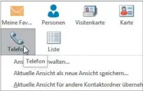  ??  ?? Aus den Informatio­nen Ihrer Outlook-Kontakte lassen sich mit wenigen Klicks separate Telefonlis­ten erstellen.