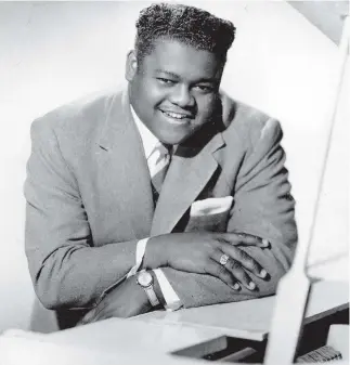  ?? THE ASSOCIATED PRESS ?? Fats Domino was one year into his new-found stardom when this picture was taken in 1956.