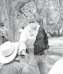  ?? / CORTESÍA GOBIERNO ?? Orozco Sandoval dijo que tiene la esperanza de que lleguen las lluvias