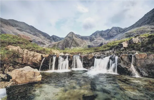  ??  ?? 0 Skye’s Fairy Pools will appear as a ‘secret trysting place where love blooms amid the magical combinatio­n of rocks, tumbling water and heather’