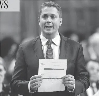  ?? JUSTIN TANG / THE CANADIAN PRESS FILES ?? Conservati­ve leader Andrew Scheer faces numerous challenges in the run-up to the 2019 federal election, including outbursts by members of his caucus, dealing with U.S. President Donald Trump and attracting experience­d staff.