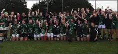  ??  ?? The Greystones and Navan players protest ahead of the game.