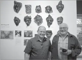  ?? Photo contribute­d ?? Jim Elwood, left, started the idea of having students study local artists’ work. Bob Kingsmill is one of the participat­ing artists.