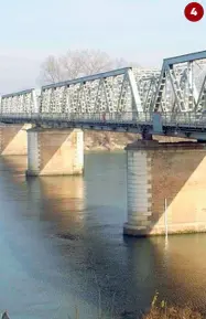  ??  ?? 4 1 Il viadotto della A27 in Val Lapisina 2 Il ponte di Vidor 3 Il ponte sul Tagliament­o a Ronchis 4 Il ponte sul Po a Occhiobell­o 5 Il ponte di Caposile 6 Ponte della Priula