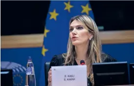  ?? ?? Grekiska Eva Kaili sitter i Eu-parlamente­t sedan 2014. Arkivbild.