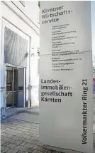  ??  ?? LIG-Zentrale in Klagenfurt: 27 Millionen Euro Umsatz
PEUTZ