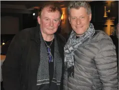  ??  ?? LEFT: Two legends of music, Francie Conway and Liam O’Connor, pictured before festivitie­s kicked off on Friday.
