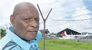  ?? Photo: Ronald Kumar ?? President of Qelesisisi Investment Company Timoci Taganekuru­kuru shows the area of the proposed airport extension at Nausori Airport on March 15, 2018.