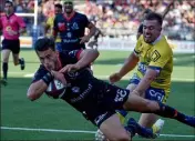  ?? (Photo AFP) journée ?? Ethan Dumortier, auteur de deux essais lors de la victoire du LOU contre Clermont.