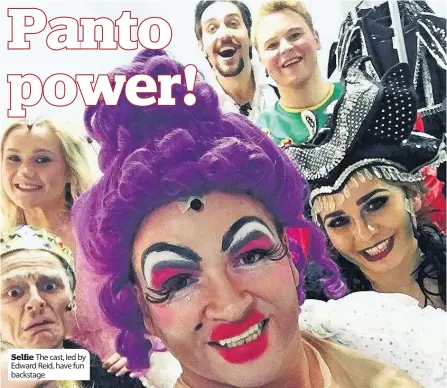  ??  ?? Selfie The cast, led by Edward Reid, have fun backstage