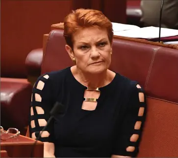  ?? Picture: AAP/Mick Tsikas ?? Wide audience: It’s not easy to take back the hate being spread by political leaders such as Pauline Hanson.