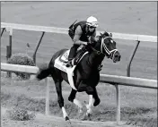  ?? ASSOCIATED PRESS ?? KENTUCKY DERBY HOPEFUL ALWAYS DREAMING works out April 28 under jockey John Velazquez at Churchill Downs in Louisville, Ky. Always Dreaming is one of five colts eyeing Saturday’s horse race from the barn of trainer Todd Pletcher.
GIRVIN