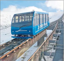  ?? ?? The funicular at Cairngorm Mountain resort.