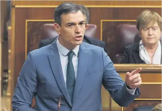  ?? EDUARDO PARRA / EP ?? El presidente del Gobierno, Pedro Sánchez, en su escaño en una imagen de archivo.