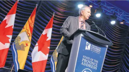  ?? POSTMEDIA NEWS ?? Premier Blaine Higgs unveiled a new plan for economic growth in New Brunswick during his state of the province address in January 2020.