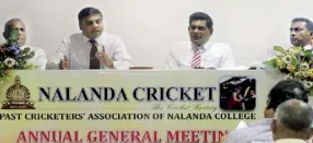  ?? The Nalanda Principal addressing the AGM ??