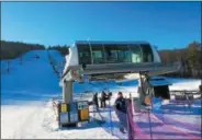  ??  ?? The West Express triple chairlift is part of the nearly $5 million investment owner Spencer Montgomery has made since purchasing West Mountain four years ago.