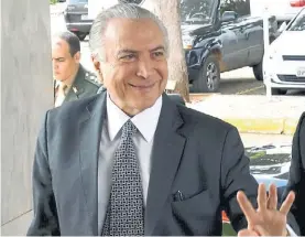  ?? DPA ?? Al frente. Michel Temer rompió su alianza con Dilma Rousseff.