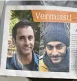  ?? Foto: Silvio Wyszengrad ?? Mit diesen Flyern suchen Freunde im Stadtgebie­t nach dem vermissten Tomas Akdeniz.