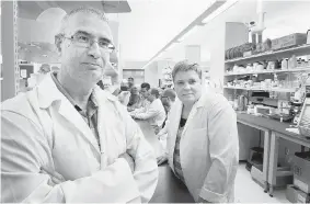  ?? GORD WALDNER/The StarPhoeni­x ?? Researcher­s Hector Caruncho, Lisa Kalynchuk, and their team, are working on a blood test that will help determine whether patients with depression
could be more receptive to one type of medicine over another.