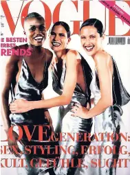  ?? CONTRIBUTE­D ?? Lois Samuels (left) on the cover of ‘Vogue’.