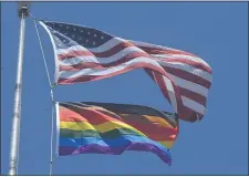  ?? MEDIANEWS GROUP FILE PHOTO ?? The rainbow Pride flag building last month.
flies over Upper Darby Township