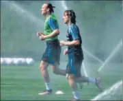  ?? AFP ?? Croatia's Luka Modric (R) and Domagoj Vida during training. tournament truly begins.