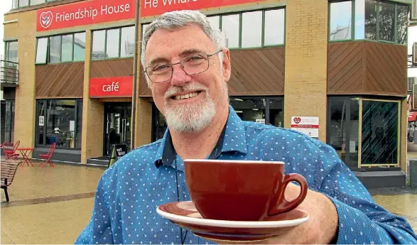  ?? CHRIS HARROWELL ?? Friendship House chief executive Neil Denney says the organisati­on will use profits from its rebuilt cafe to help fund its work.