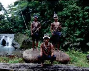  ??  ?? RITUAL. Los shamanes se encargan de limpiar a los visitantes con plantas de la selva para ahuyentar las malas energías. (Foto: ame.gob.ec)