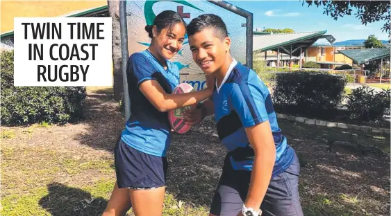  ??  ?? Twin rugby union players Elquanez Faamausili (left) and Quetyrin Patelesio-Faamausili.