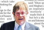  ??  ?? STAR GUEST Elton at wedding