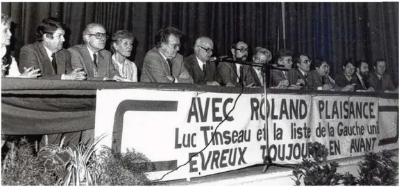  ??  ?? Mars 1983, leader d’une liste d’union, Rolland Plaisance accède au fauteuil de maire pour la deuxième fois.