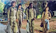  ??  ?? The boys are back: Gaten Matarazzo, Finn Wolfhard, Caleb Mclaughlin, Noah Schnapp