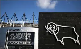  ?? Photograph: Molly Darlington/Action Images/Reuters ?? Derby County’s future is uncertain after US businessma­n Chris Kircher failed to meet Friday’s deadline.