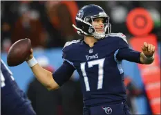  ?? JOHN AMIS — THE ASSOCIATED PRESS ?? Titans quarterbac­k Ryan Tannehill says he was in a “dark place” and used therapy to rebound after a divisional playoff loss to the Bengals in January.