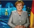  ?? Foto: dpa ?? In der Ansprache fordert Merkel auf, Verantwort­ung zu übernehmen.