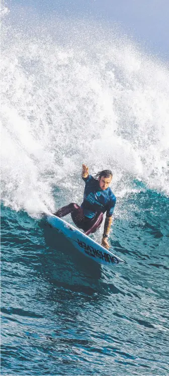  ?? Picture: WSL ?? Mikey Wright in action yesterday in the Margaret River Pro.