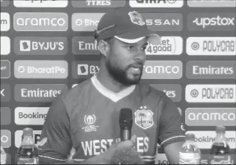  ?? ?? West Indies ODI captain Shai Hope.