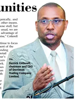  ?? File ?? Derrick Cotterell, chairman and CEO of Derrimon Trading Company Limited.