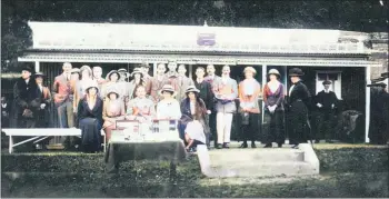  ?? Collection) (Pic: Bill Power ?? A photo from the archives, showing some club members and the clubhouse in 1914.